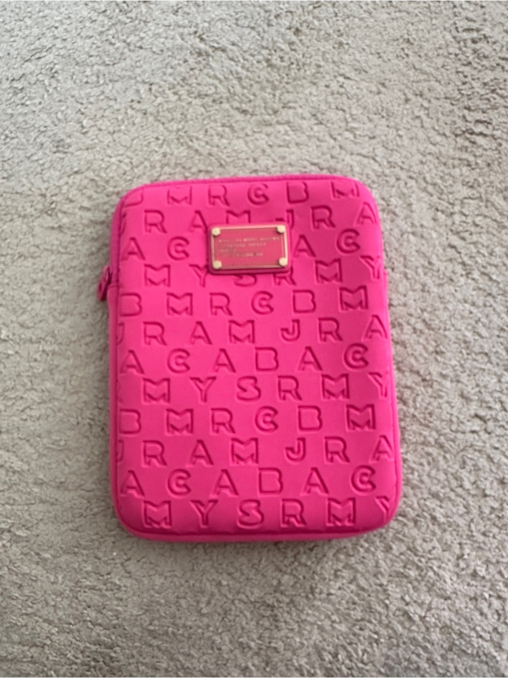 Marc By Marc Jacobs Hot Pink Tablet Sleeve with Zipper